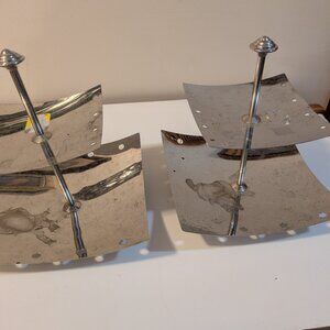 Silver Plated two-tier tidbit serving tray